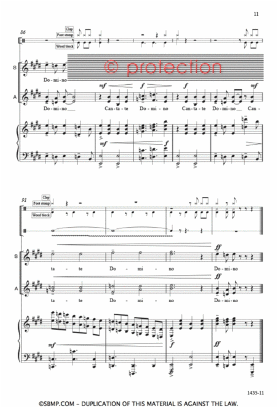 Cantate Domino - SSA Octavo SSA scores gallery preview page 10
