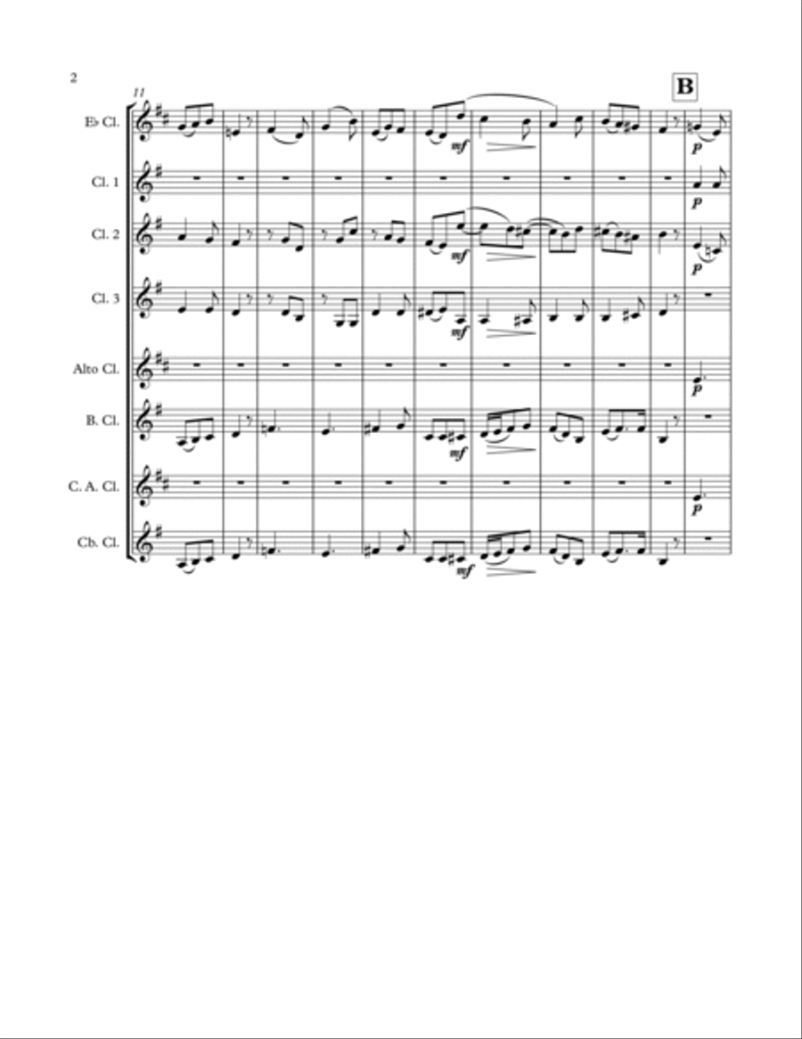 The Shepherds' Farewell, for Clarinet Choir Clarinet Choir scores gallery preview page 4