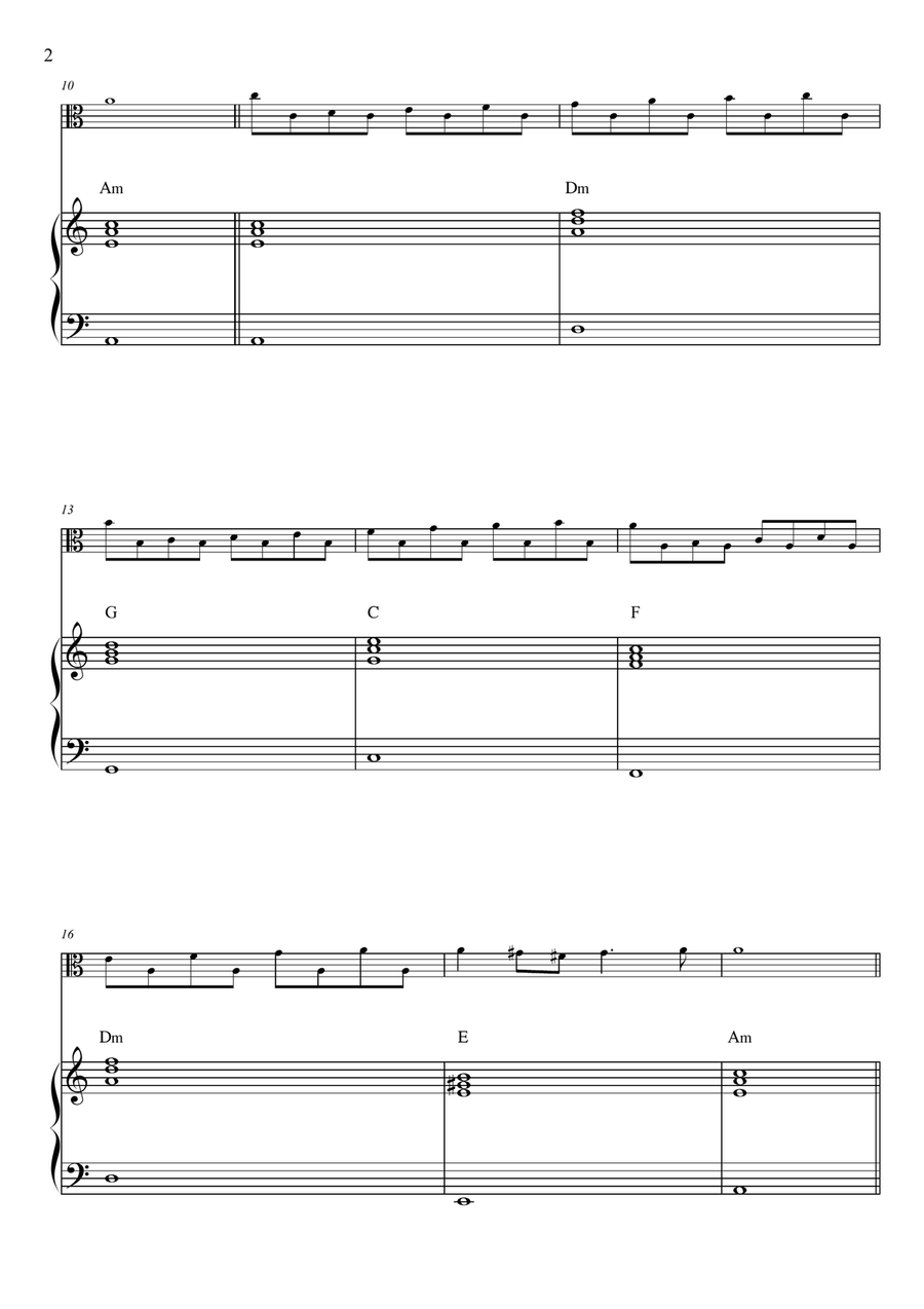 Passacaglia - Handel / Halvorsen Viola scores gallery preview page 2