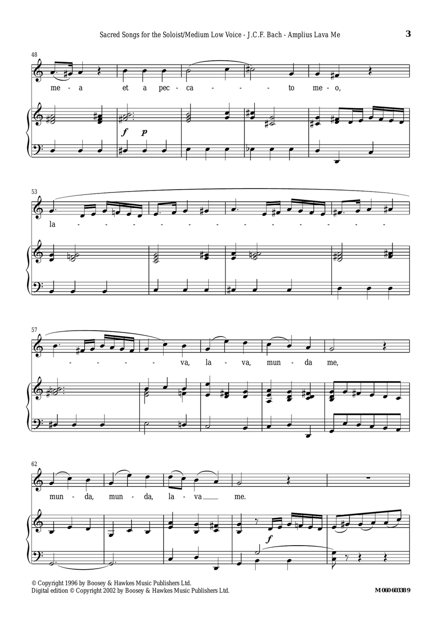 Amplius Lava Me Ab Iniquitate Mea (from Miserere) Piano, Vocal scores gallery preview page 3