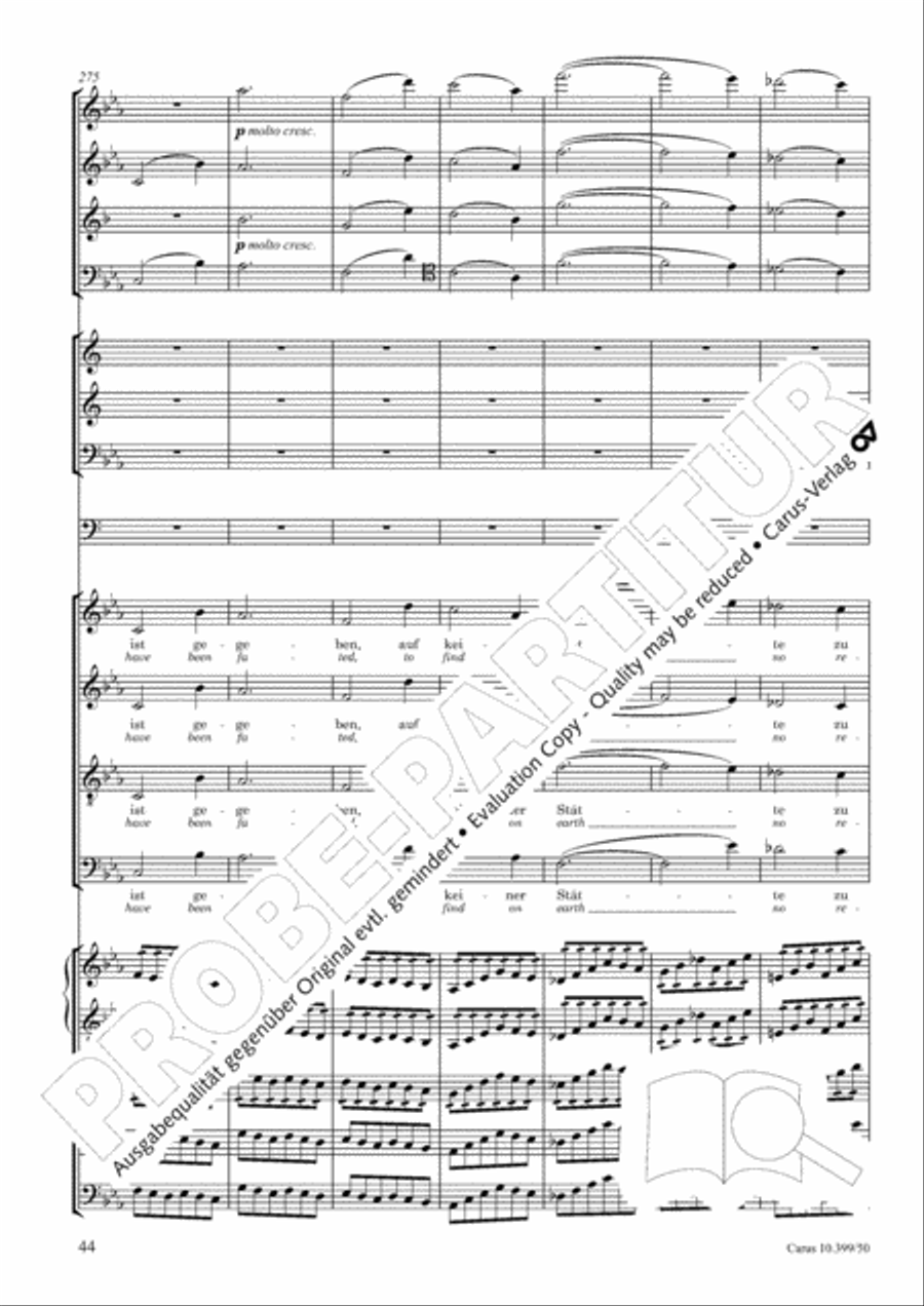 Schicksalslied, Op. 54 Choir scores gallery preview page 45