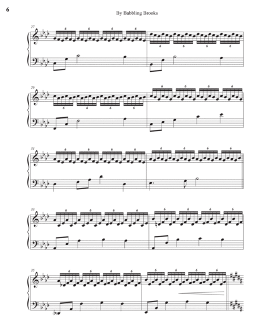 By Babbling Brooks Piano Solo scores gallery preview page 6