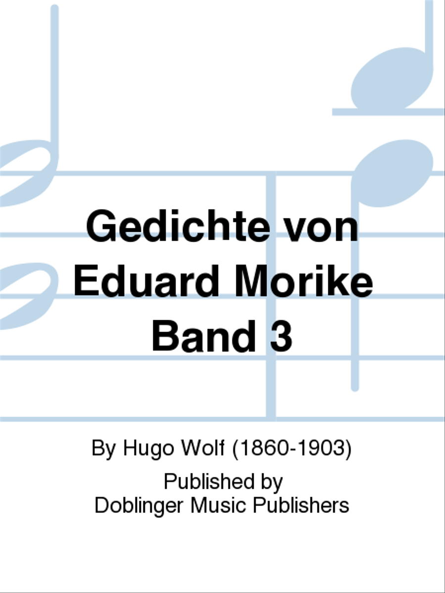 Gedichte von Eduard Morike Band 3 Tenor Voice scores gallery preview page 1