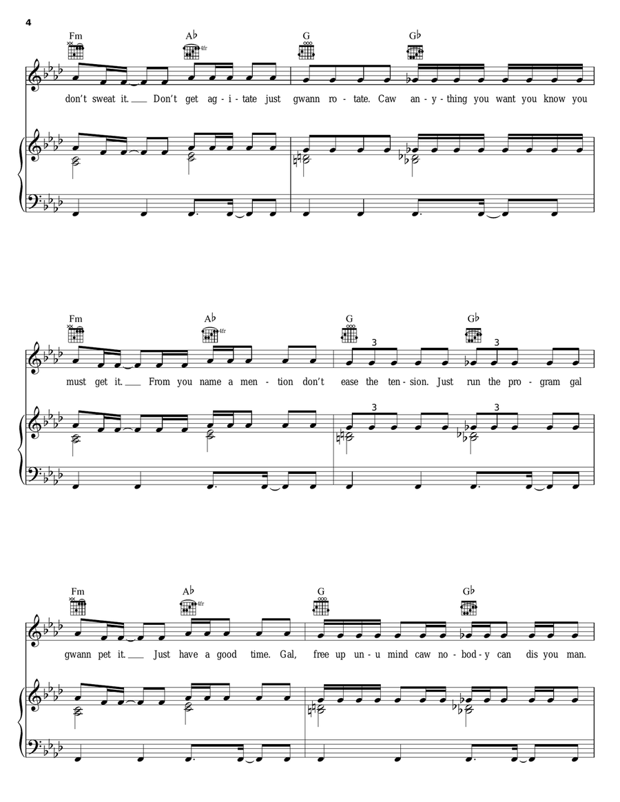 Get Busy Get Busy Piano, Vocal, Guitar scores gallery preview page 4