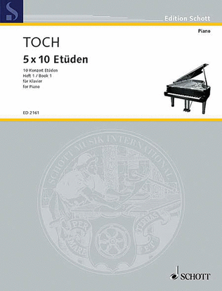 Book cover for 10 Concert Etudes Nos. 1-5, Op. 55