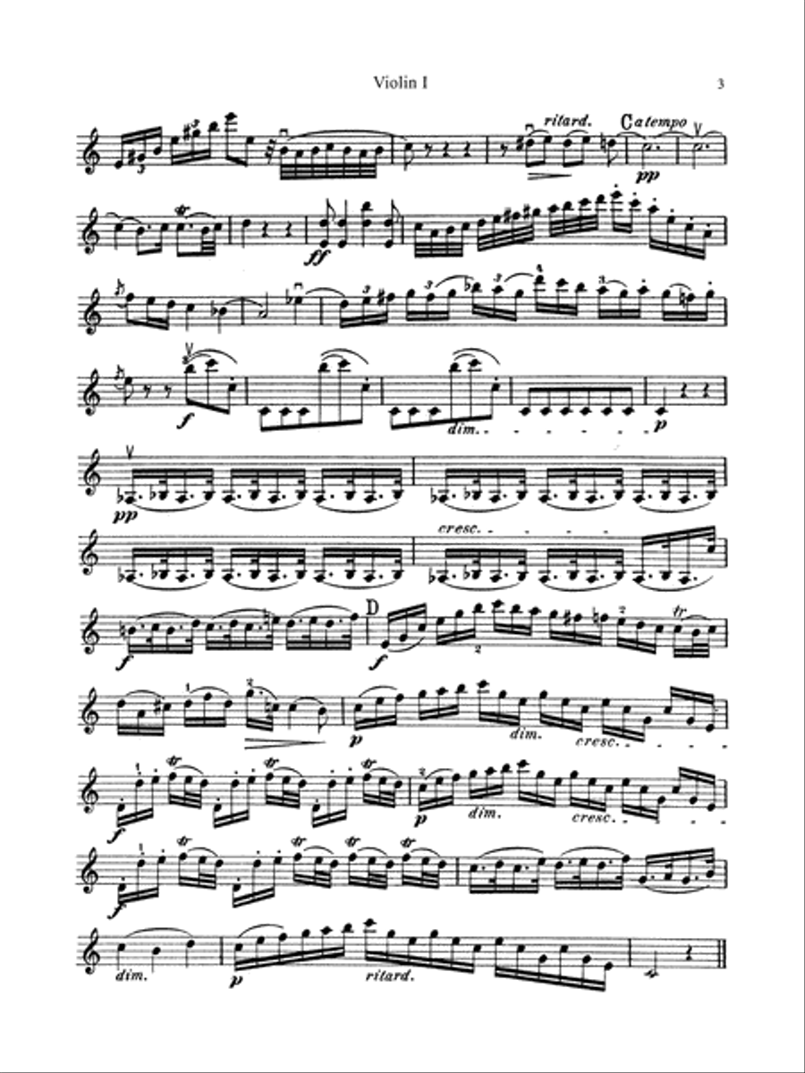 Three Quintets: 1st Violin String Quintet scores gallery preview page 3