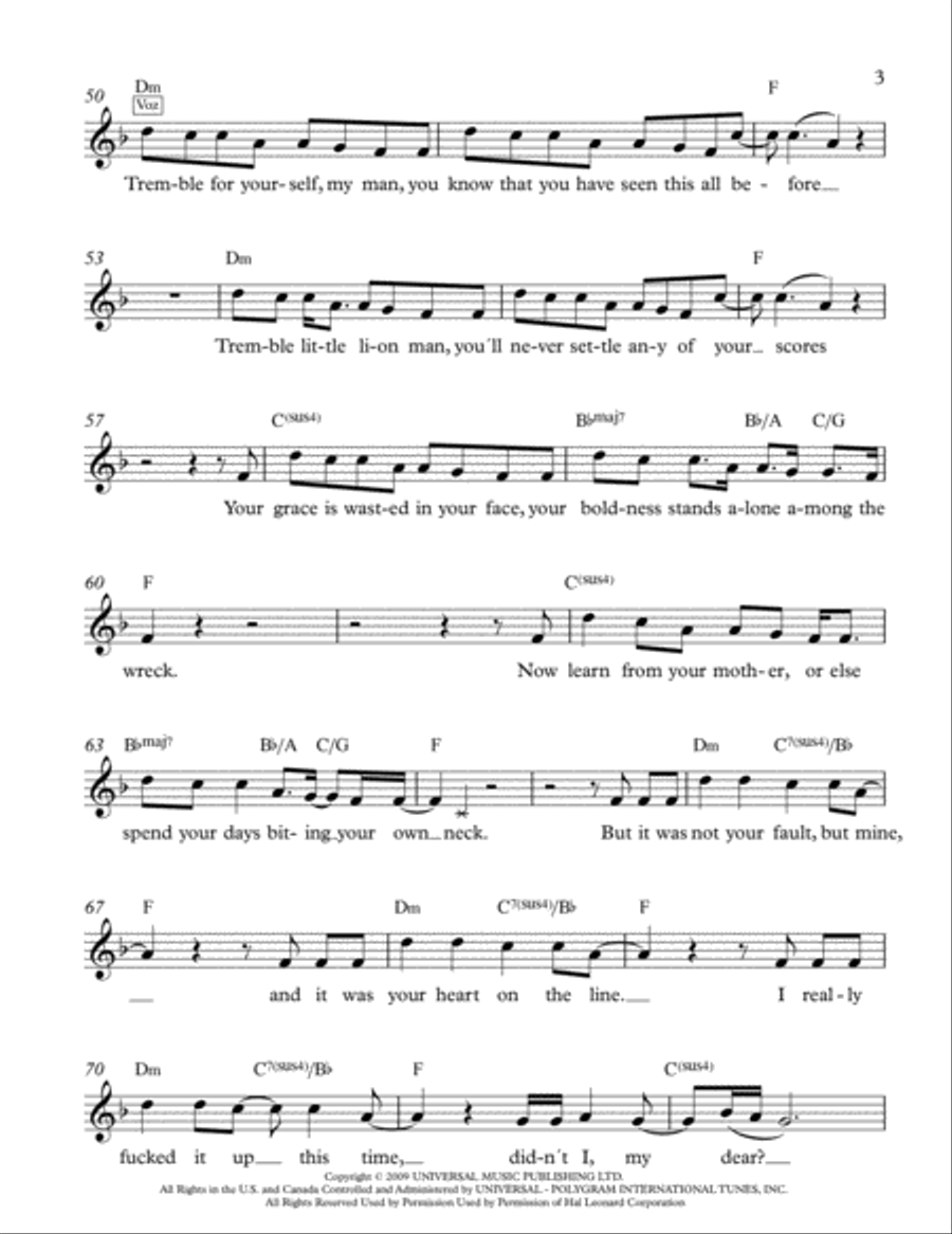 Little Lion Man Small Ensemble scores gallery preview page 3