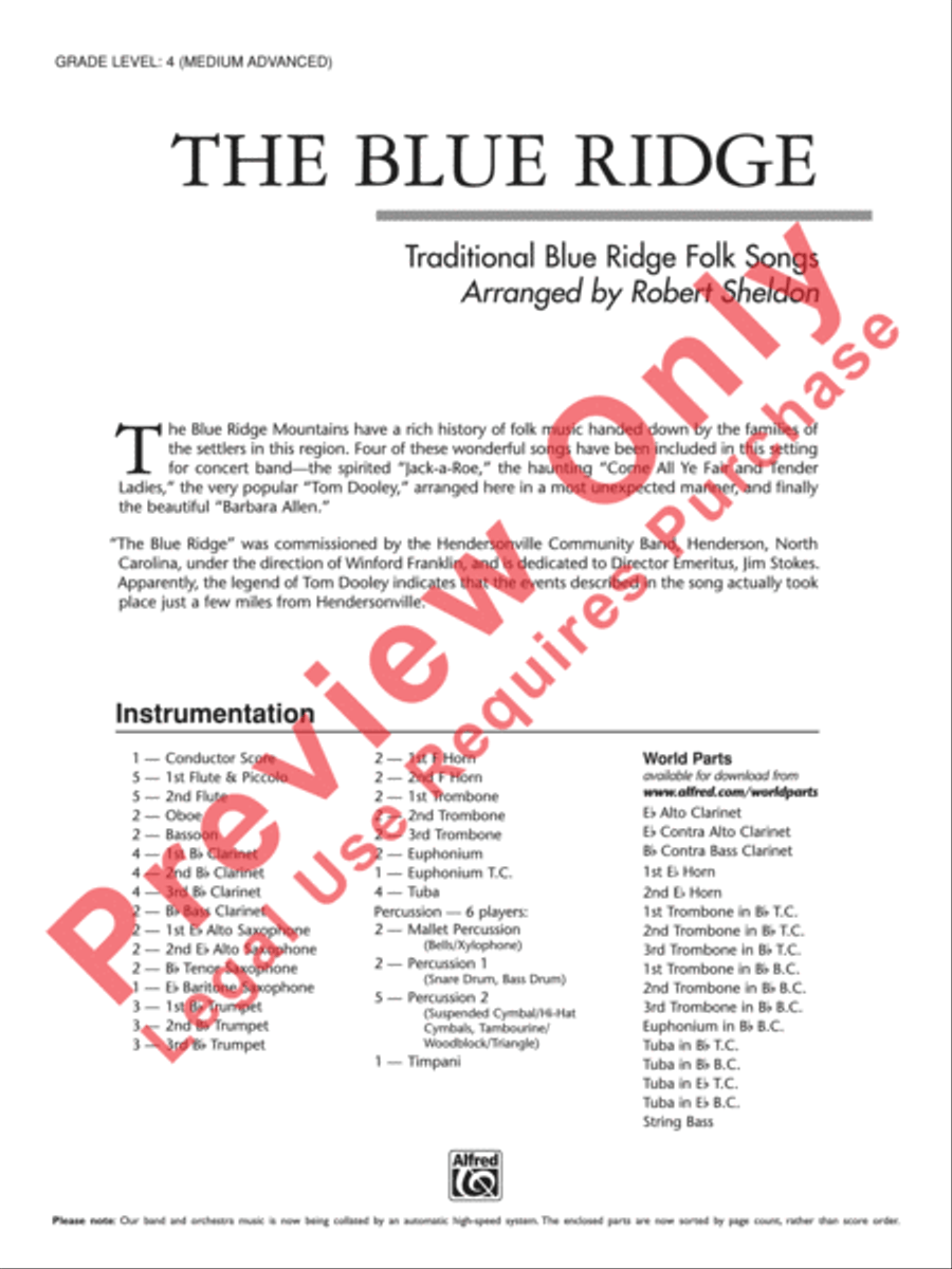 The Blue Ridge The Blue Ridge Concert Band scores gallery preview page 2