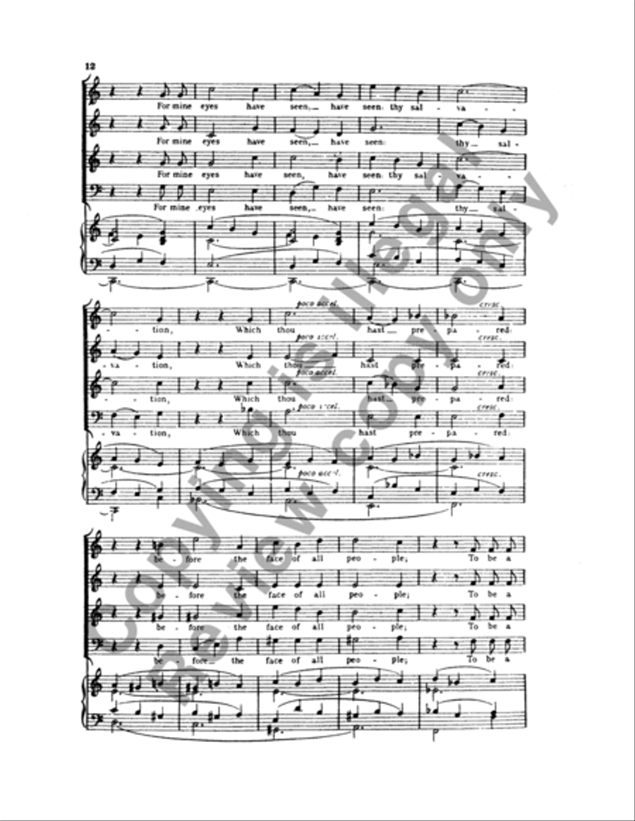 Magnificat & Nunc Dimittis in C 4-Part scores gallery preview page 24