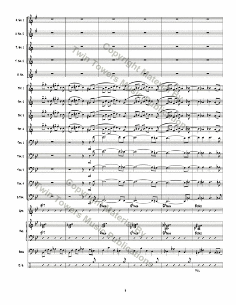 Possum Valley Shuffle Jazz Ensemble scores gallery preview page 6