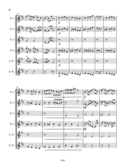 Flute Hoot for Four "C" Flutes, plus Alto and Bass image number null