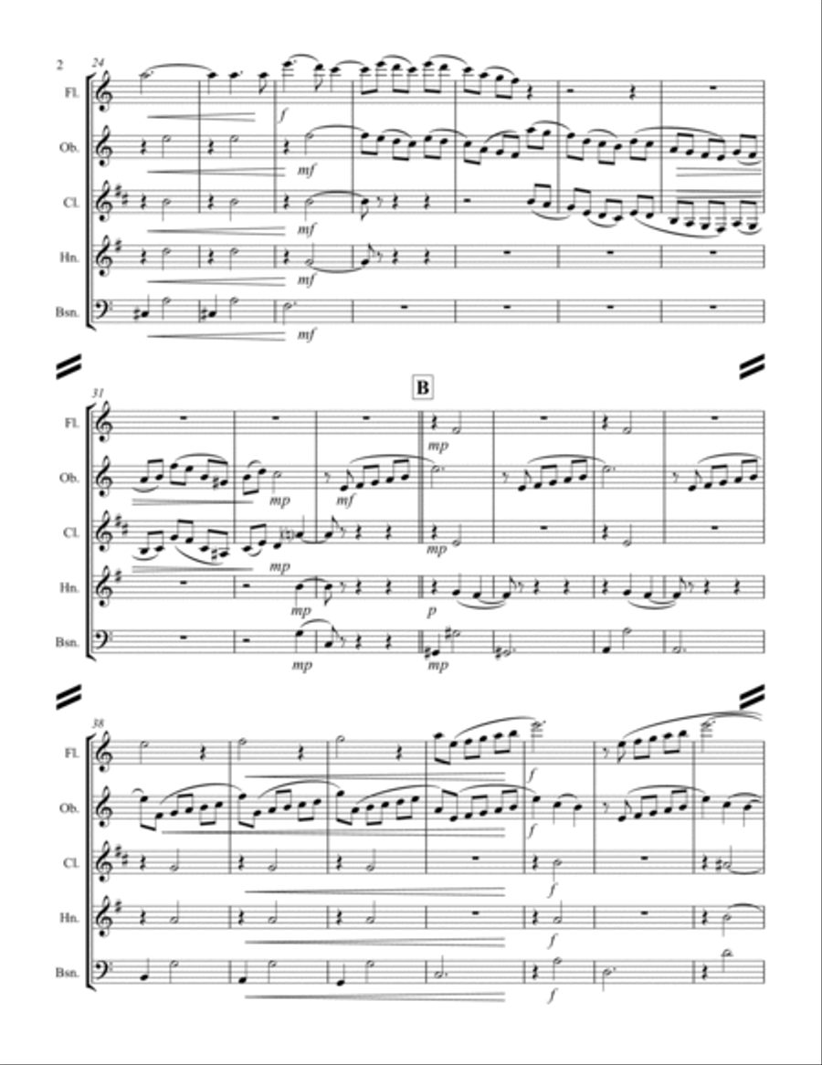 Debussy – La plus que lente (for Woodwind Quintet) Woodwind Quintet scores gallery preview page 3