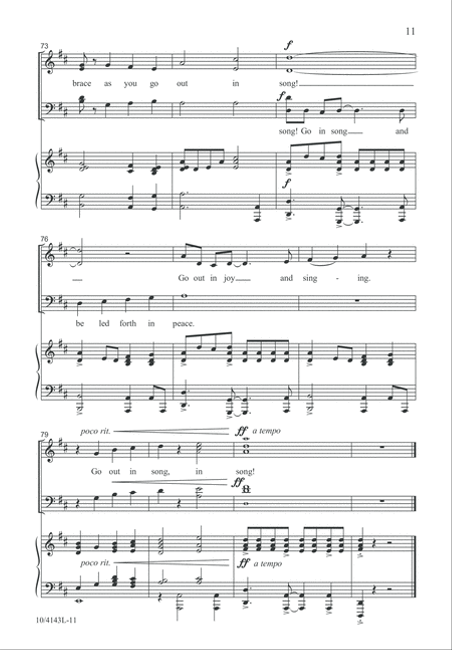 Go Out in Song! 4-Part scores gallery preview page 12