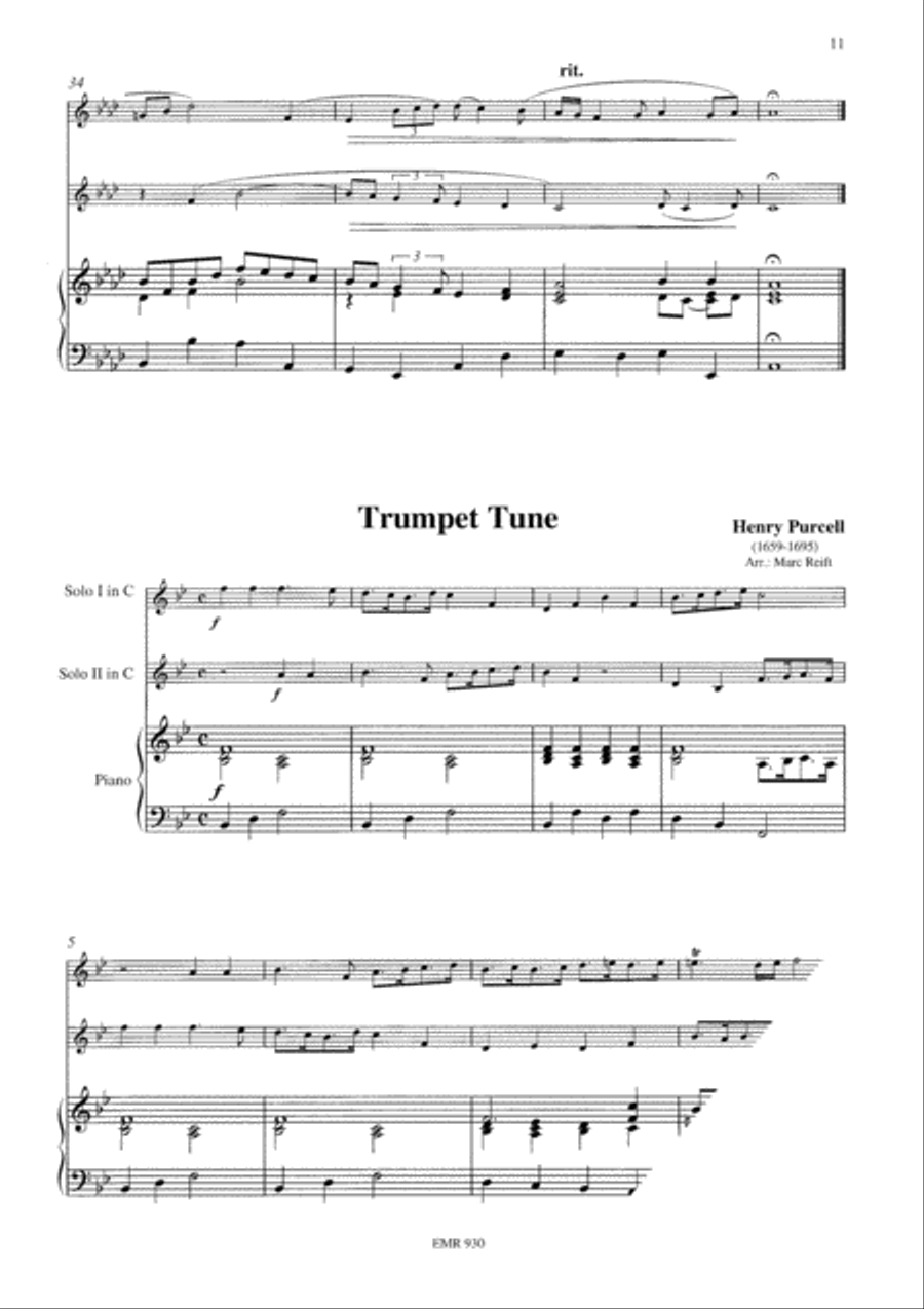 Wedding Music Trumpet Duet scores gallery preview page 6