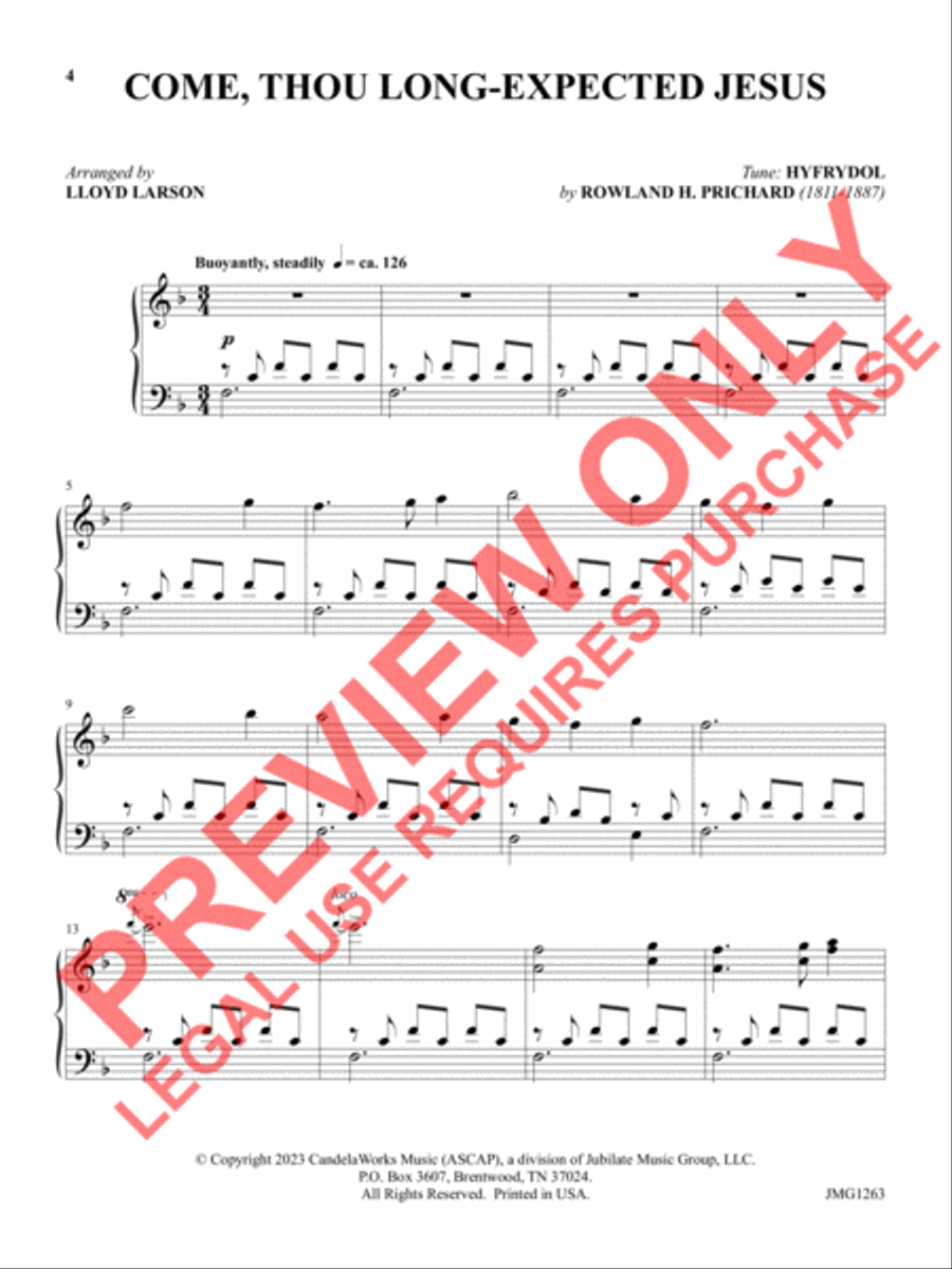 A Peaceful Noel Piano Solo scores gallery preview page 2