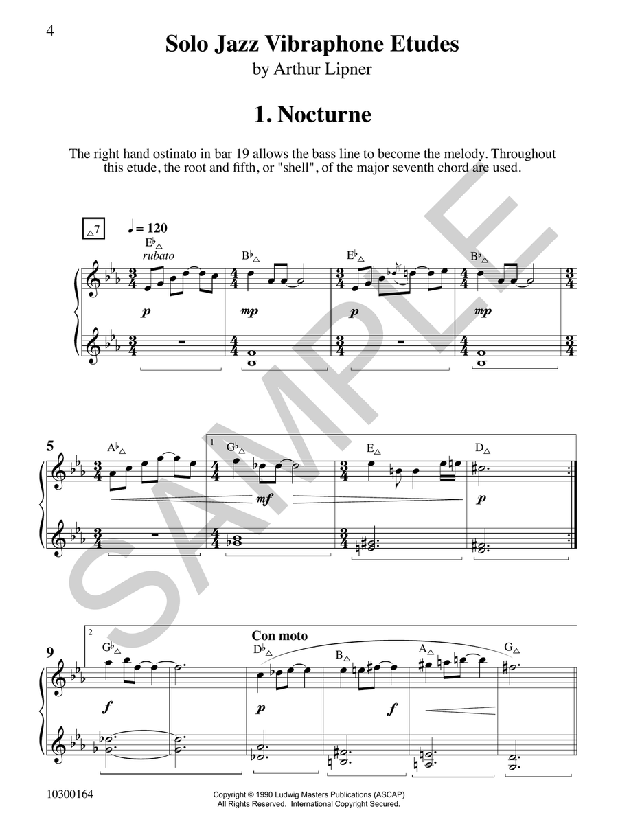 Solo Jazz Vibraphone Etudes Small Ensemble scores gallery preview page 4