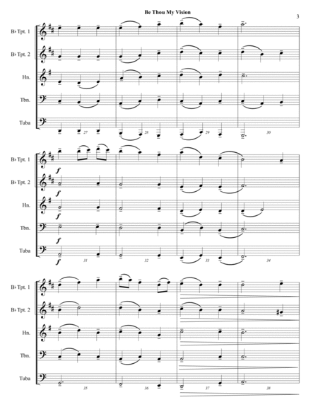 Be Thou My Vision (Irish Hymn) - Brass Quintet - Adv. Intermediate Level image number null