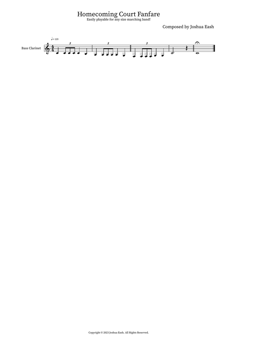 Homecoming Court Fanfare Marching Band - Digital Sheet Music page 4