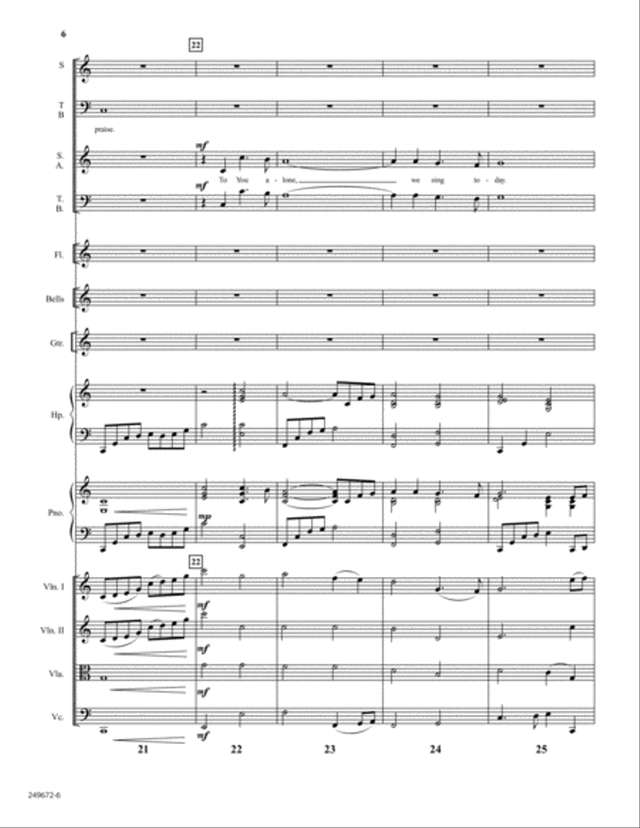 To You Alone - Orchestral Score and Parts