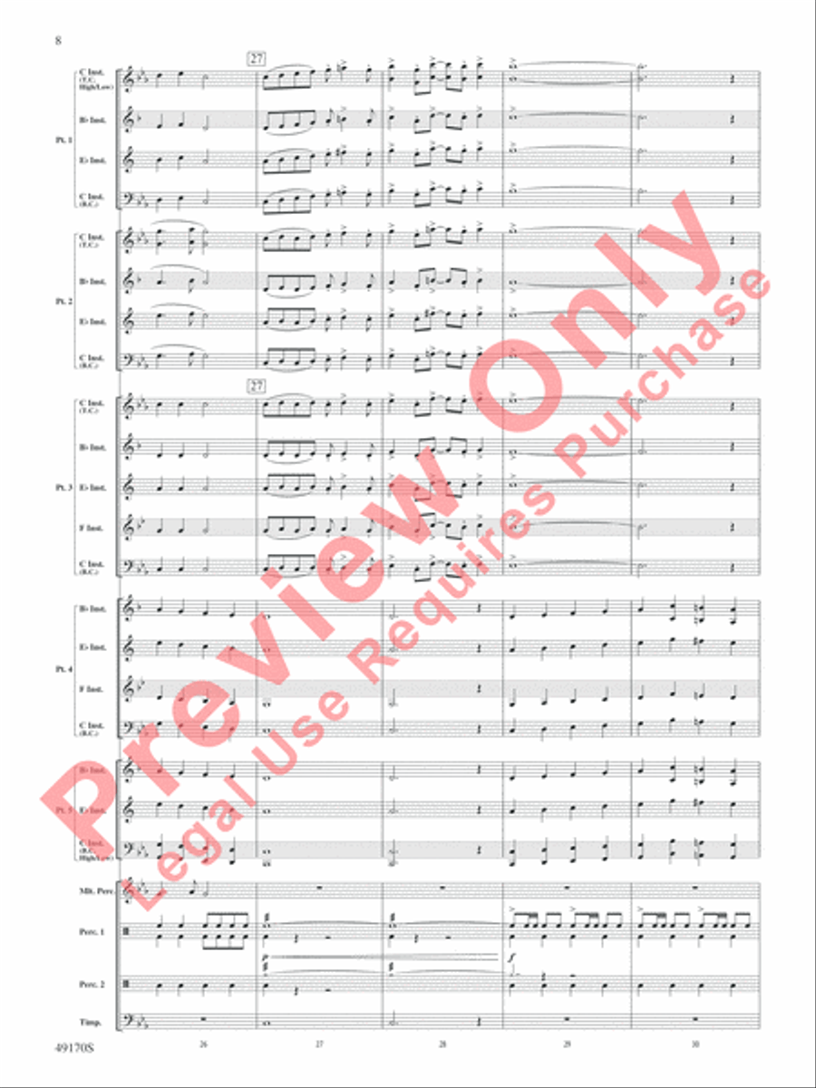 Astronomica Concert Band scores gallery preview page 9