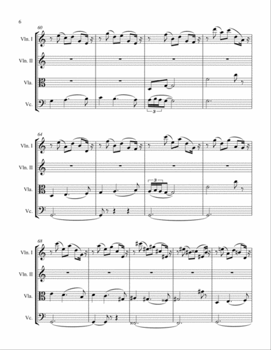 Evocation from Iberia String Quartet scores gallery preview page 6