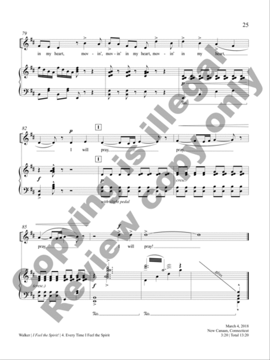 I Feel the Spirit (Piano/Vocal Score) Cello scores gallery preview page 16