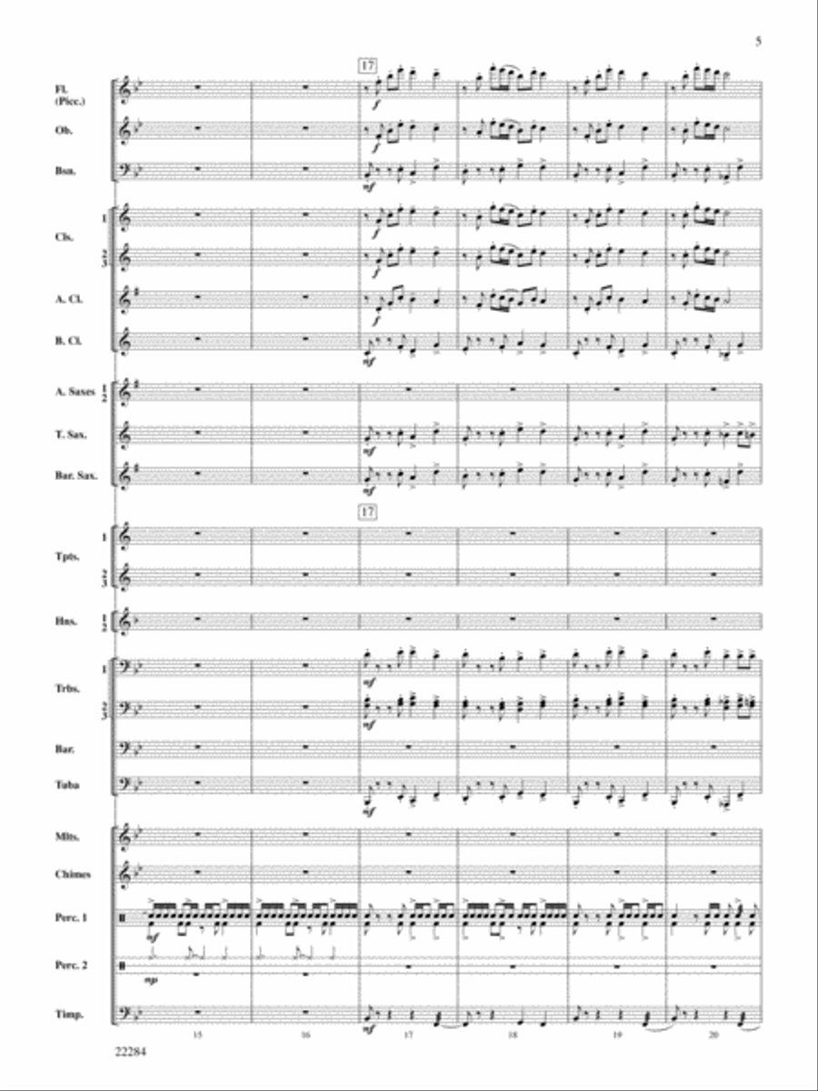 We Shall Lift Lamps of Courage: Score Concert Band scores gallery preview page 5