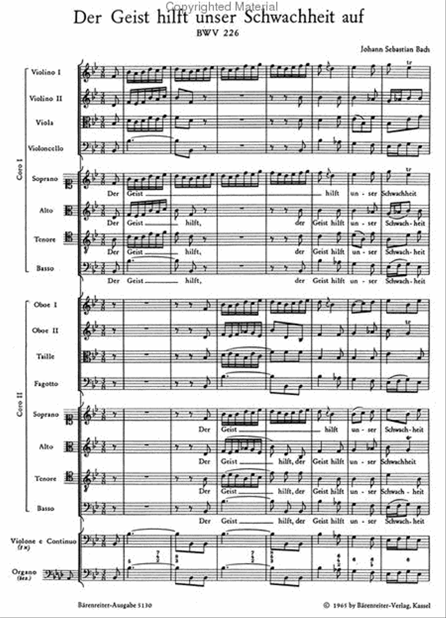 Der Geist hilft unser Schwachheit auf, BWV 226 Double Bass scores gallery preview page 2
