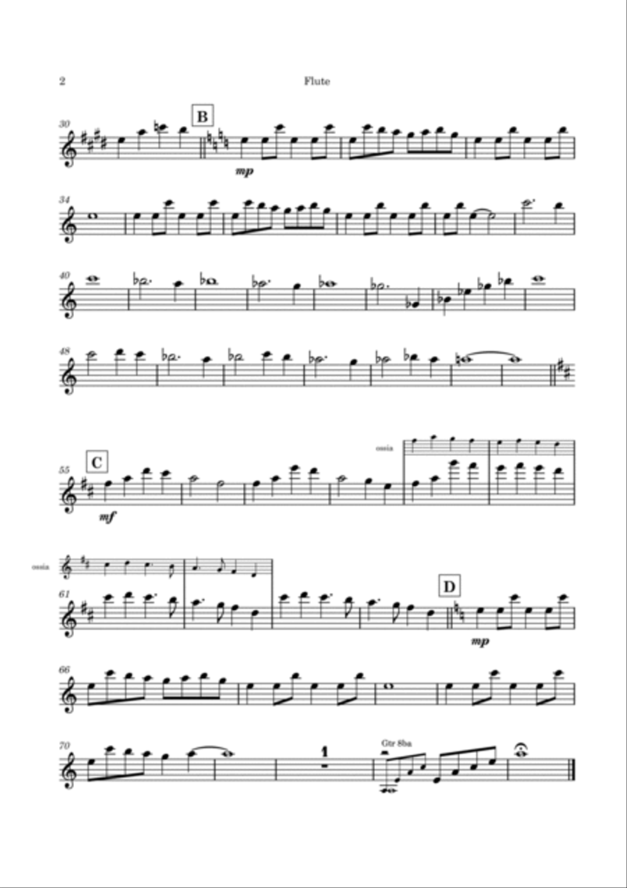 One Last Wish Flute scores gallery preview page 5