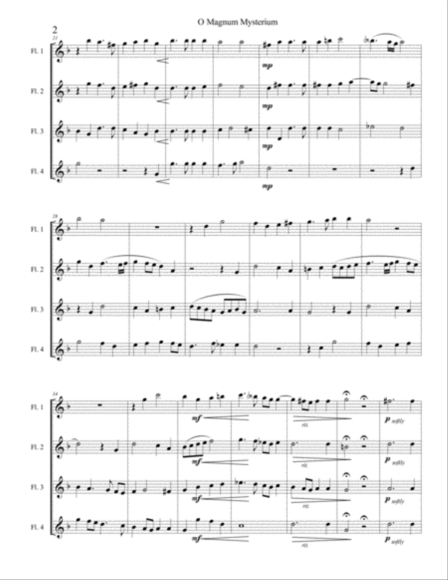 O Magnum Mysterium Woodwind Ensemble scores gallery preview page 5