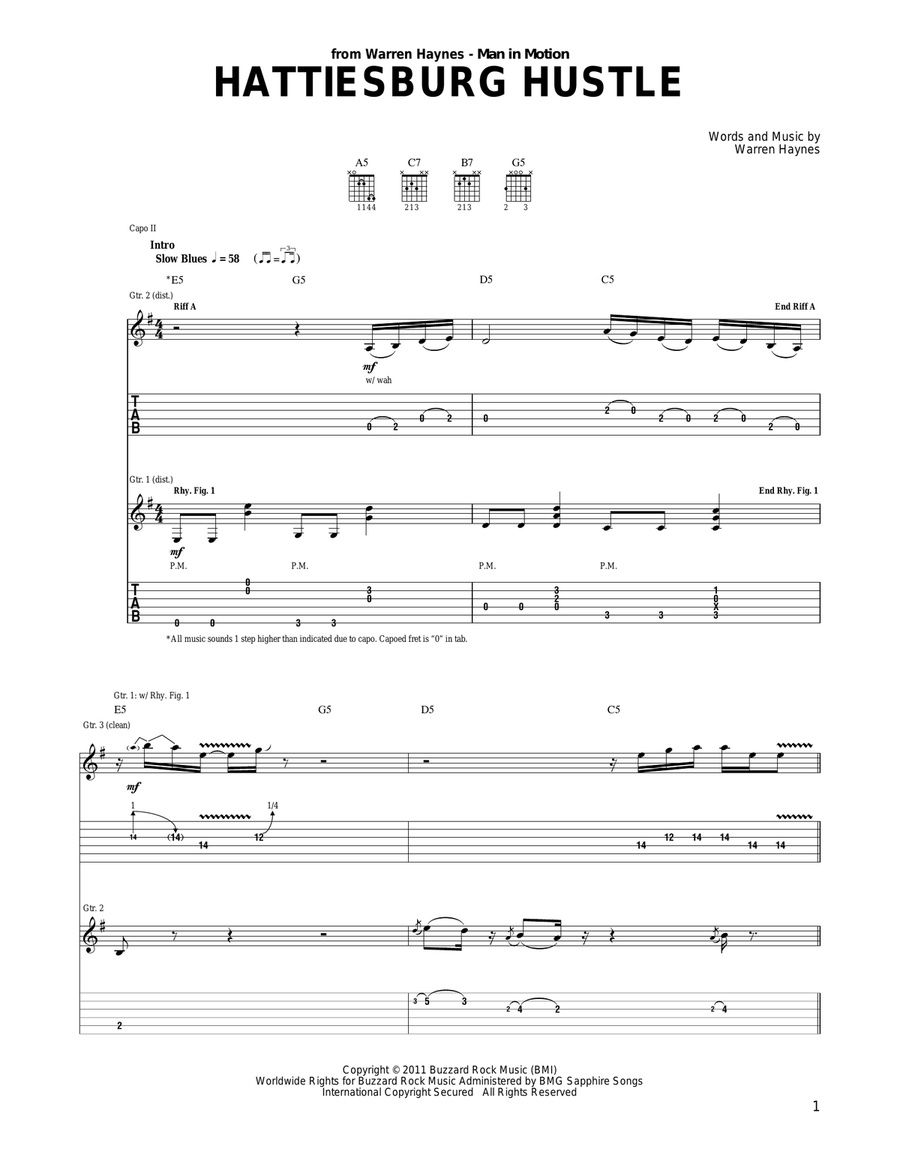 Hattiesburg Hustle Acoustic Guitar scores gallery preview page 1