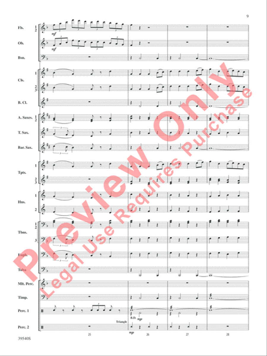 Carols from the British Isles Concert Band scores gallery preview page 10
