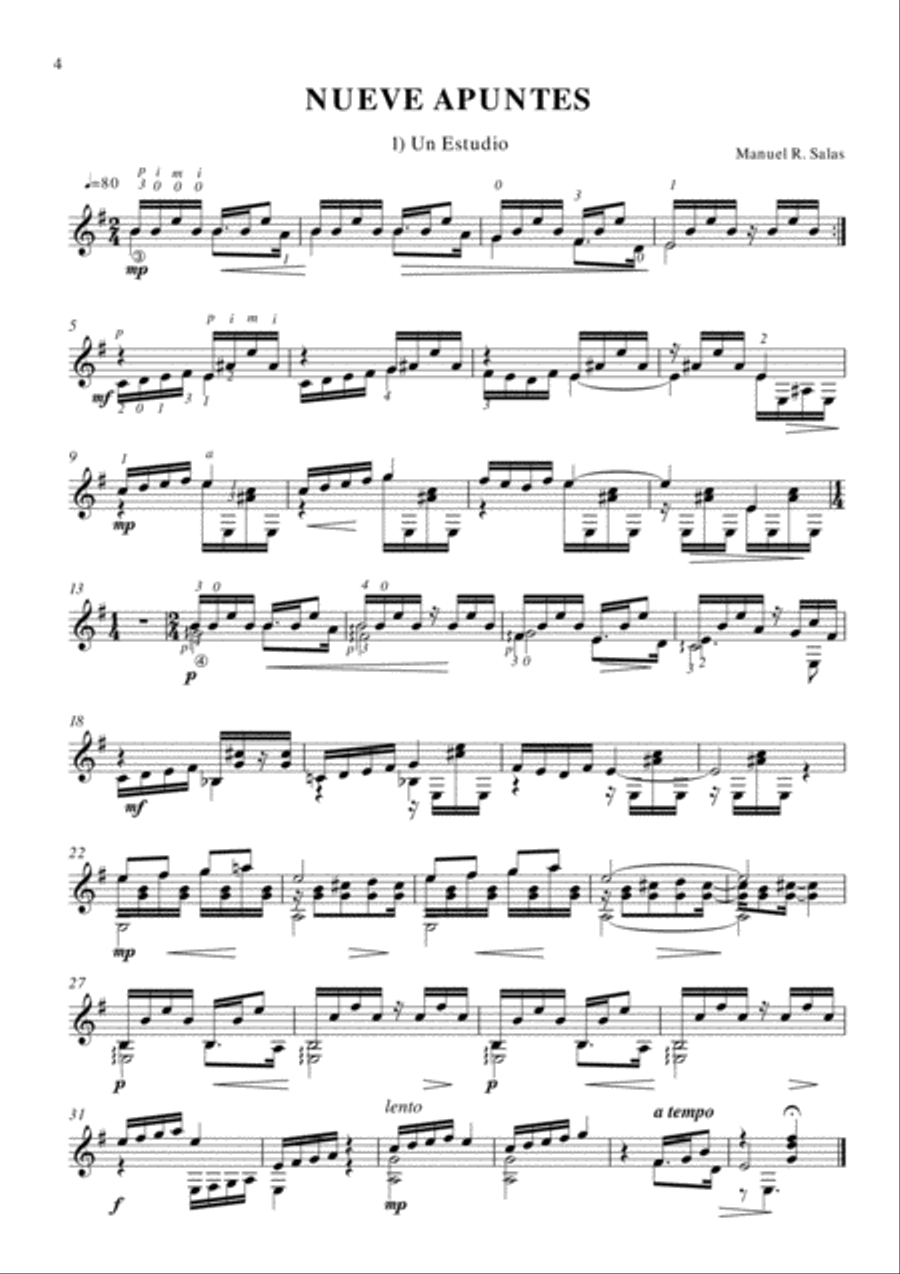 Nueve apuntes Nueve apuntes Guitar Solo scores gallery preview page 4