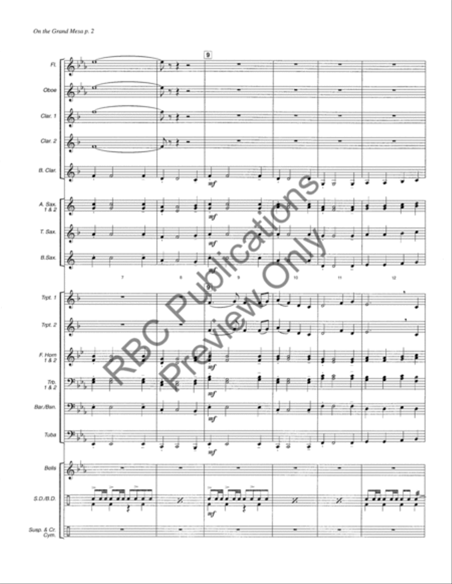 On The Grand Mesa Concert Band scores gallery preview page 5