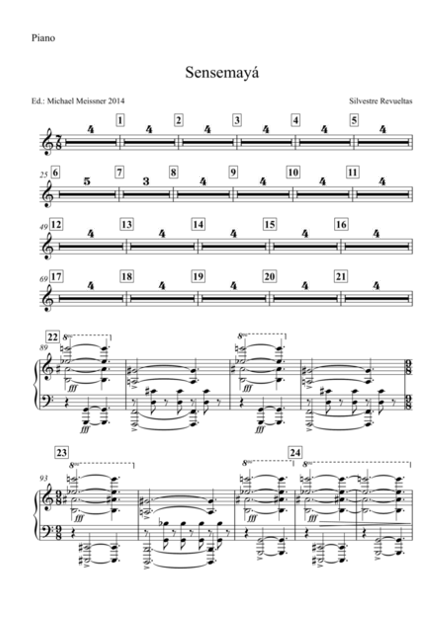 Sensemaya Sensemaya Piano Solo scores gallery preview page 2