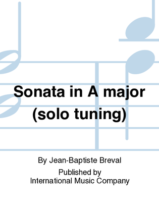 Book cover for Sonata In A Major (Solo Tuning)