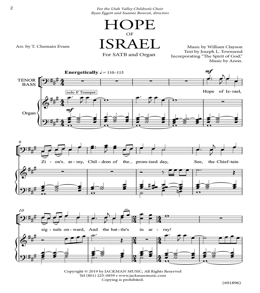 Hope of Israel - SATB 4-Part scores gallery preview page 2