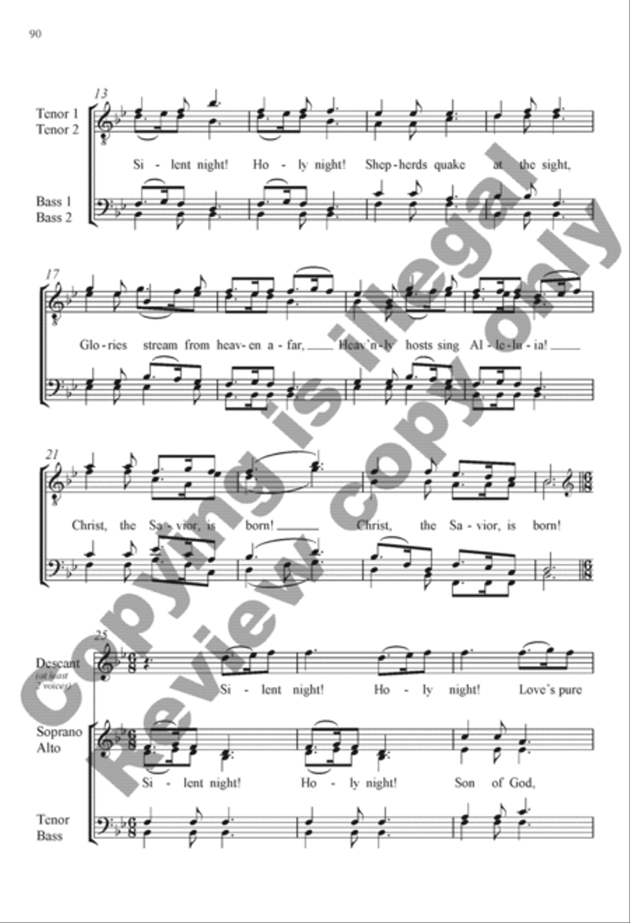 The Snow Lay On the Ground: Nine Festive Carol Settings 4-Part scores gallery preview page 46