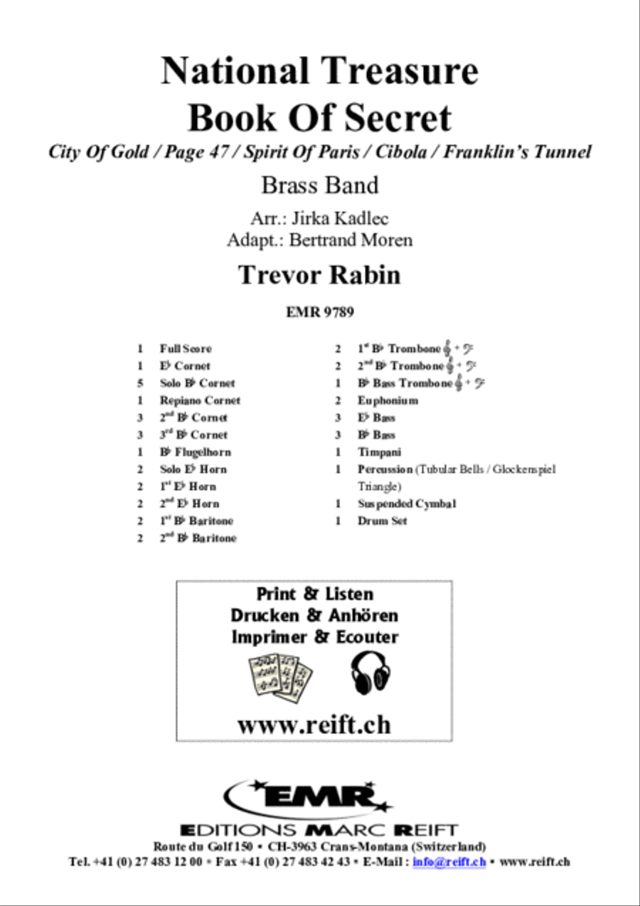 National Treasure Book Of Secret Brass Band scores gallery preview page 2