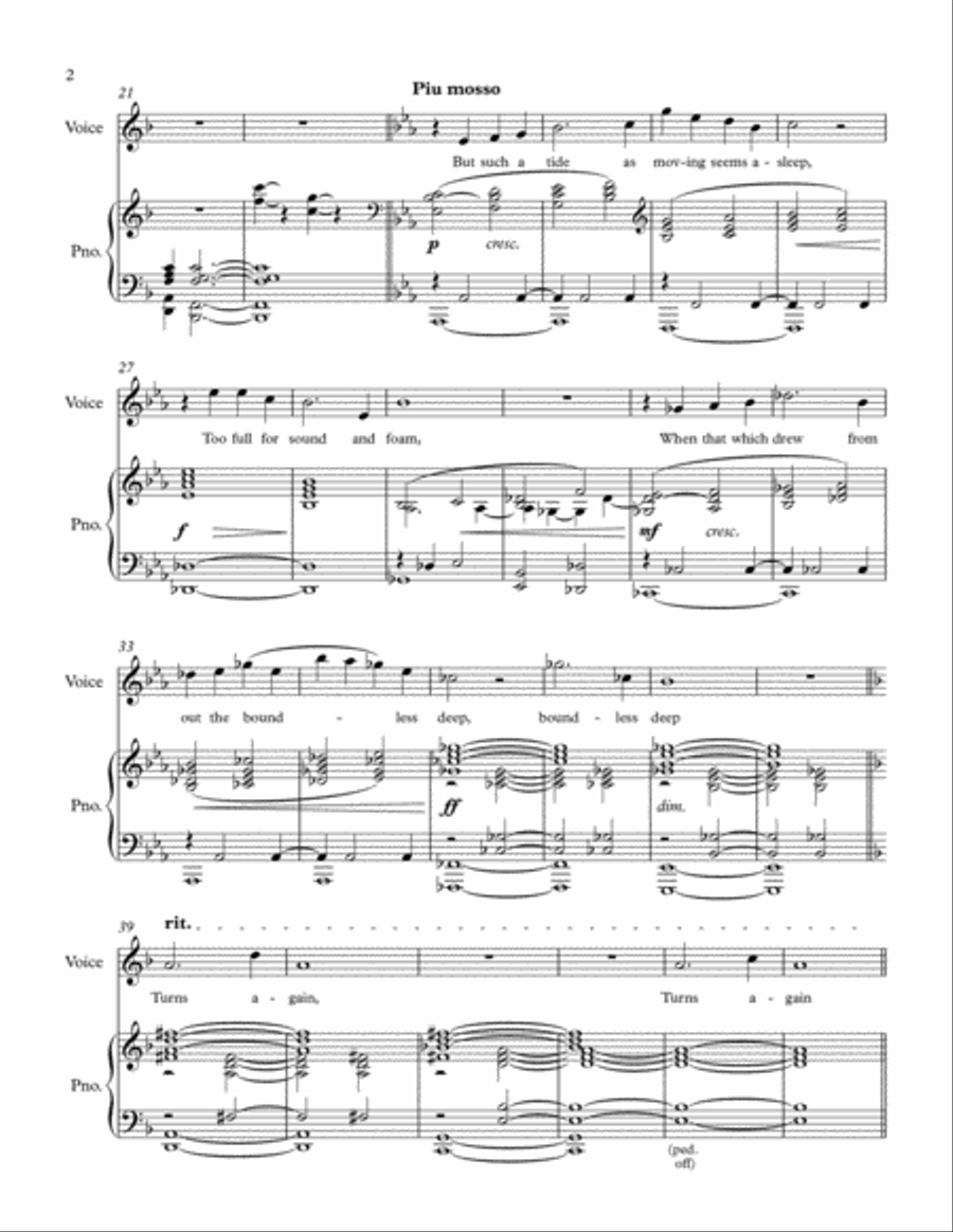 Crossing the Bar Crossing the Bar Piano, Vocal, Guitar scores gallery preview page 2
