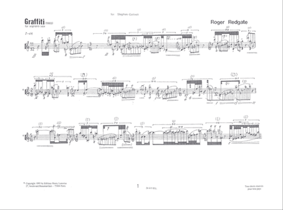 Graffiti Soprano Saxophone scores gallery preview page 2
