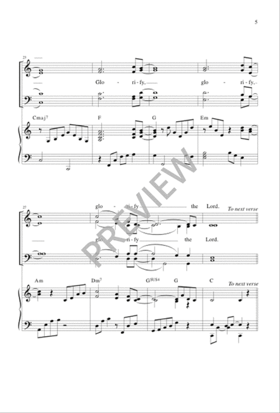The Magnificat: Glorify the Lord 4-Part scores gallery preview page 5