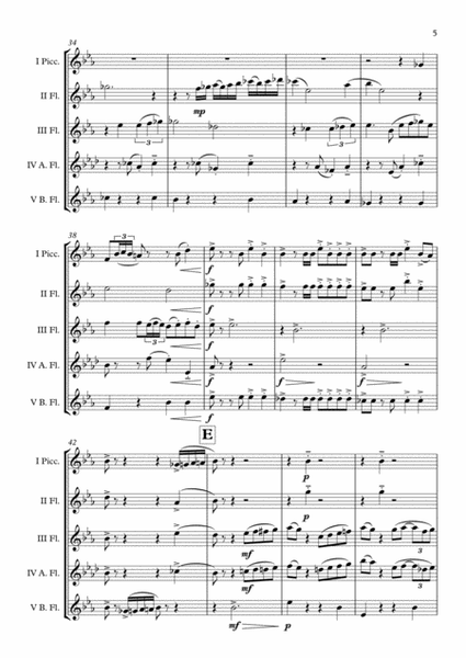 "Por Una Cabeza" (Carlos Gardel) Flute Choir arr. Adrian Wagner image number null
