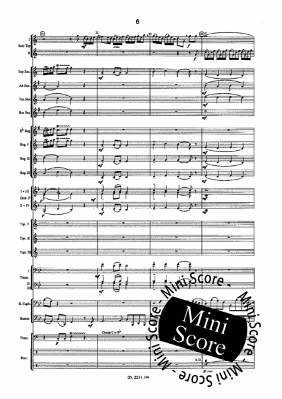 Trumpet Tune Fanfare Band scores gallery preview page 12