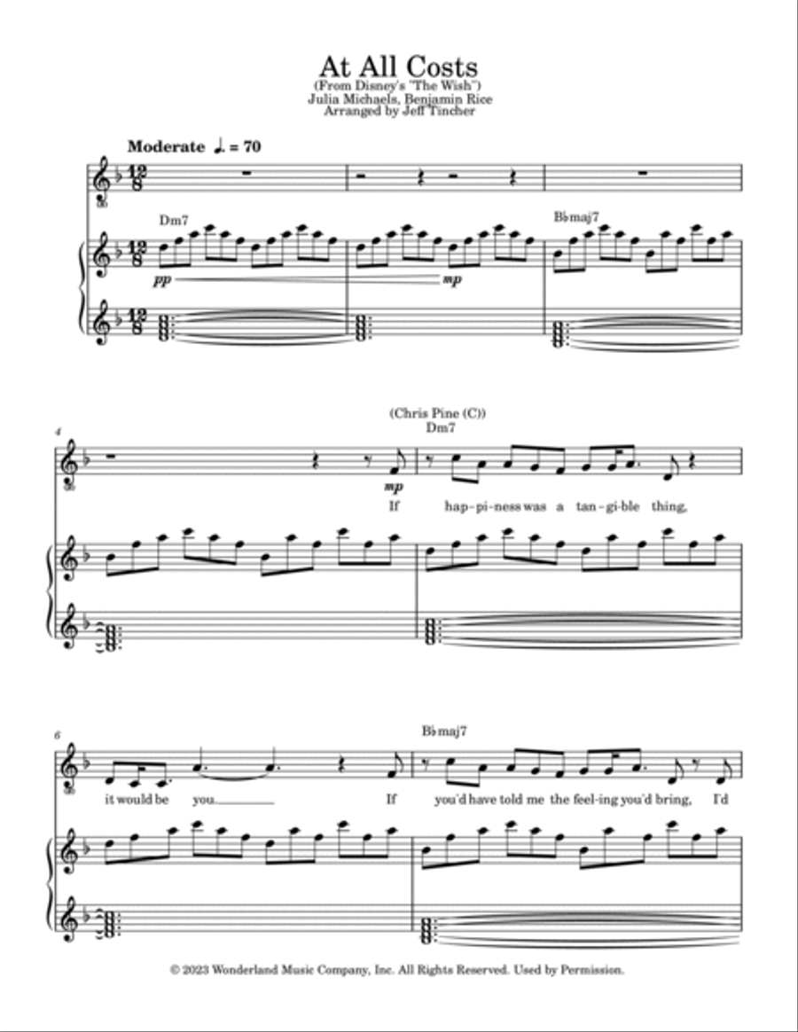 At All Costs Piano, Vocal, Guitar scores gallery preview page 2