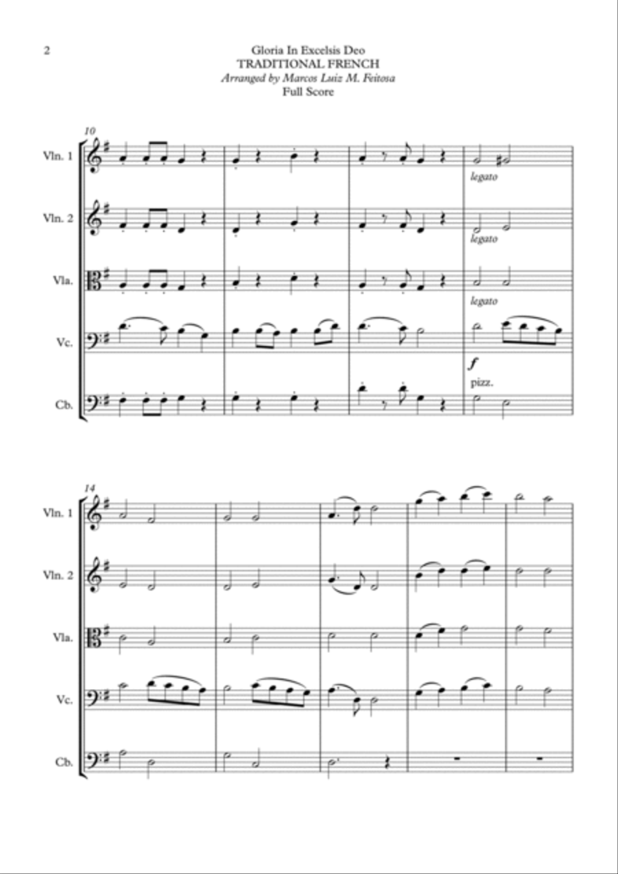 Gloria In Excelsis Deo - String Ensemble Cello scores gallery preview page 4