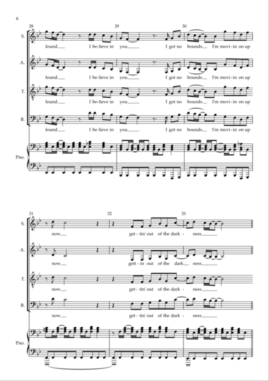 Movin' On Up 4-Part scores gallery preview page 6