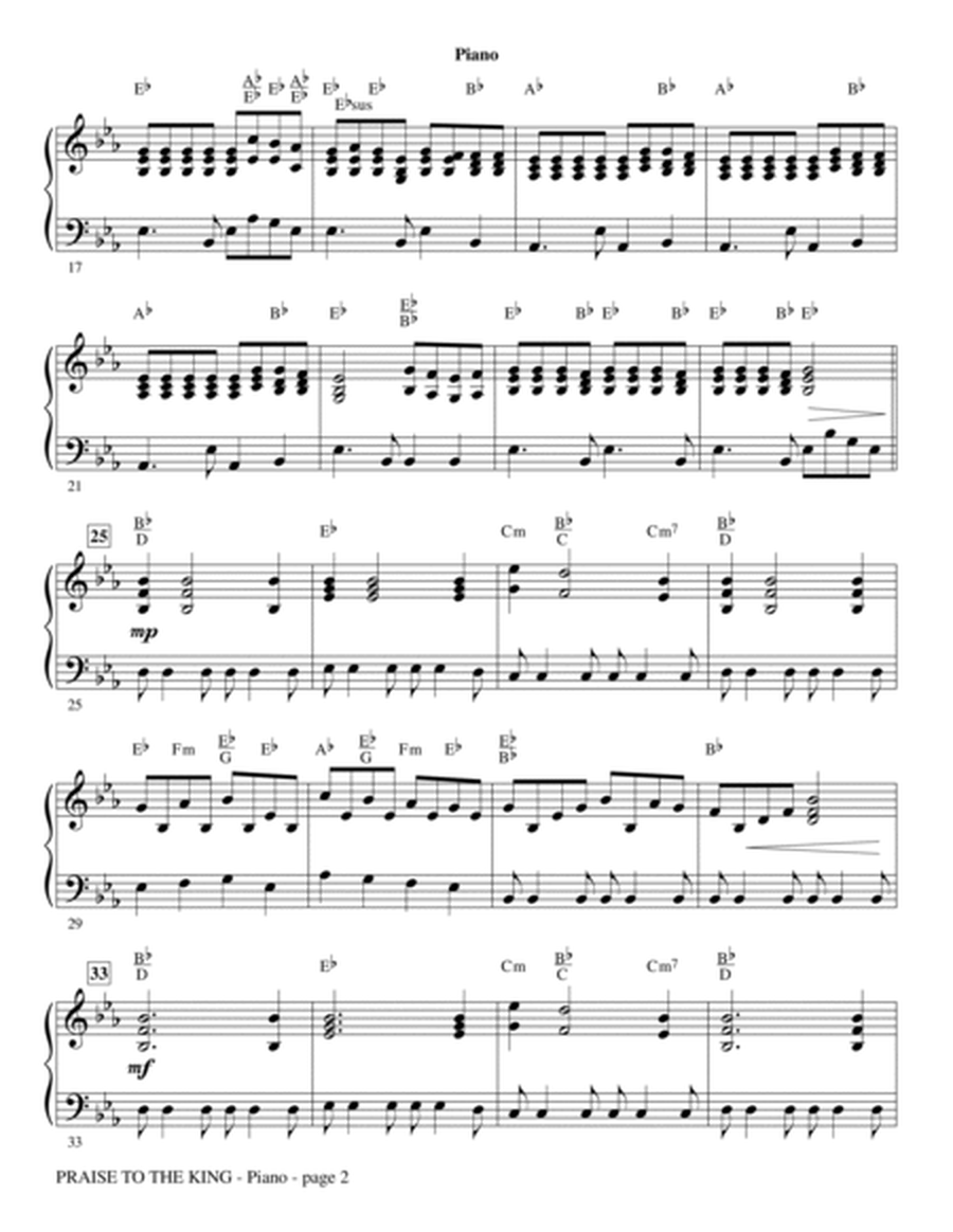 Praise To The King (arr. Keith Christopher) - Piano