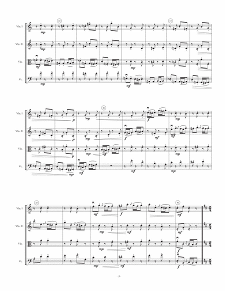 Three Pieces for String Quartet vol. 2 by Peter Ilyich Tchaikovsky (1840-1893)