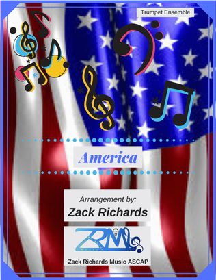 Book cover for America for Trumpet Ensemble